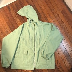 Stearns mint green rain jacket